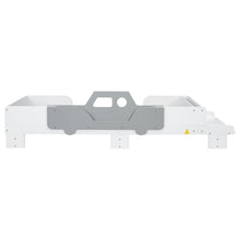 Load image into Gallery viewer, Car-Shaped Twin Wood Bed with Bench,White
