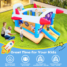 Load image into Gallery viewer, 6 in 1 outdoor indoor inflatable bouncer for kids target ball basketball slide with blower
