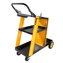 Load image into Gallery viewer, Multi Function 3 tier Welding Cart. gas bottle and accessory storage.Welding Heavy Duty  Cart for Tig Mig Welder and Plasma Cutter  with Upgrade Handles and Increase Storage Space Tank Storage
