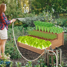 Load image into Gallery viewer, 48.6 x 48.6 x 21in Raised Garden Bed Horticulture Outdoor Elevated Flower Box Tiered Garden Bed Wooden Vegetables  Brown
