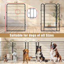 Load image into Gallery viewer, 16 Panels Heavy Duty Metal Playpen with door,39.37"H Dog Fence Pet Exercise Pen for Outdoor
