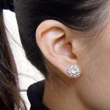 Load image into Gallery viewer, 1 Pair New Fashion Women Silver Elegant Crystal Rhinestone Ear Stud Earrings

