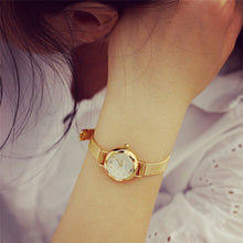 Load image into Gallery viewer, Fashion Womens Golden Small Round Dial Bracelet Lady Quartz Analog Wrist Watch
