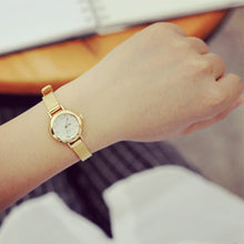 Load image into Gallery viewer, Fashion Womens Golden Small Round Dial Bracelet Lady Quartz Analog Wrist Watch
