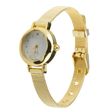 Load image into Gallery viewer, Fashion Womens Golden Small Round Dial Bracelet Lady Quartz Analog Wrist Watch

