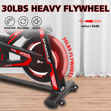 Load image into Gallery viewer, Indoor Exercise Bike Cycling Bike with Comfortable Seat Cushion Black+Red
