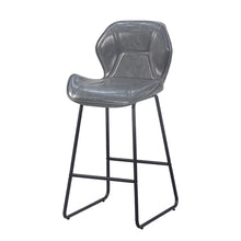 Load image into Gallery viewer, Set of 2, Leather Bar Chair with High-Density Sponge, PU Chair Counter Height Pub Kitchen Stools for Dining room,homes,bars, kitchens,Gray
