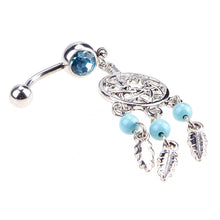 Load image into Gallery viewer, Dream Catcher Rhinestone Net Dangle Belly Navel Ring Bar Barbell Body Piercing
