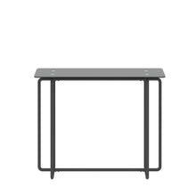 Load image into Gallery viewer, Console Table single layer tempered glass rectangular porch table black leg double tempered glass tea table,Black
