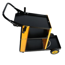 Load image into Gallery viewer, Multi Function 3 tier Welding Cart. gas bottle and accessory storage.Welding Heavy Duty  Cart for Tig Mig Welder and Plasma Cutter  with Upgrade Handles and Increase Storage Space Tank Storage

