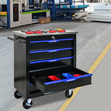 Load image into Gallery viewer, 5 DRAWERS MULTIFUNCTIONAL TOOL CART WITH WHEELS-BLACK+BLUE
