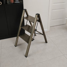 Load image into Gallery viewer, 3 step ladder, aluminum alloy ladder, folding ladder, with wide non-skid pedals 300 lb capacity home office portable ladder, light and strong compact, can be used in the study bedroom kitchen office
