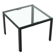 Load image into Gallery viewer, Coffee Table Set of 2, Square Modern Table with Tempered Glass Finish for Living Room,Transparent
