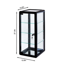 Load image into Gallery viewer, Tempered Glass Counter Top Display Showcase with Sliding Glass Door and Lock,Standard Aluminum Framing with Sliding Glass Door and Lock-display cabinet
