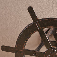 Load image into Gallery viewer, VANORA 20" HOSE HOLDER, Outdoor Shiny Copper Aluminum Ship Wheel Hose Holder
