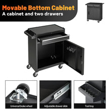 Load image into Gallery viewer, Tool Chest, 5-Drawer Rolling Tool Storage Cabinet with Detachable Top Tool Box, Liner, Universal Lockable Wheels, Adjustable Shelf, Locking Mechanism, Metal Tool Cart for Garage Workshop
