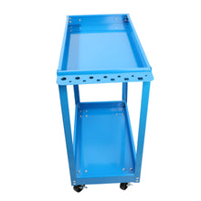 Load image into Gallery viewer, Tool Cart on Wheels,  Heavy Duty Steel Utility Cart w/Lockable Wheels, 400 LBS Capacity Industrial Service Cart for Garage, Warehouse, Workshop (Two-layer Bright Blue)
