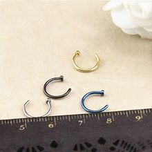 Load image into Gallery viewer, Fashion Stainless Steel Nose Open Hoop Ring Earring Body Piercing Studs Jewelry
