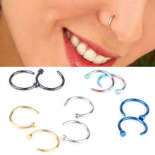 Load image into Gallery viewer, Fashion Stainless Steel Nose Open Hoop Ring Earring Body Piercing Studs Jewelry
