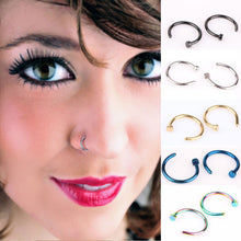 Load image into Gallery viewer, Fashion Stainless Steel Nose Open Hoop Ring Earring Body Piercing Studs Jewelry
