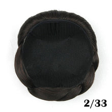 Load image into Gallery viewer, Womens Chignon Hairstyle Hair Extension Black/Brown Updo Hair Piece Clip-In Bun
