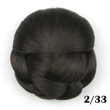 Load image into Gallery viewer, Womens Chignon Hairstyle Hair Extension Black/Brown Updo Hair Piece Clip-In Bun
