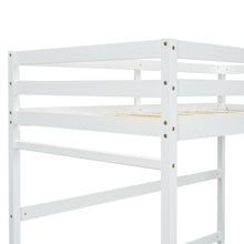 Load image into Gallery viewer, Twin Size High Loft Bed with inclined Ladder, Guardrails,White
