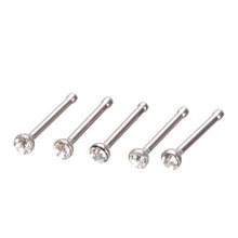 Load image into Gallery viewer, 24Pcs Crystal Rhinestone Nose Ring Bone Stud Bar Surgical Steel Piercing Jewelry
