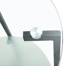 Load image into Gallery viewer, 2-layer Tempered Glass End Table, Round Coffee Table for Bedroom Living Room Office
