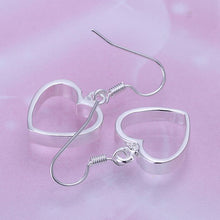 Load image into Gallery viewer, New 925 Sterling Silver Plated Heart Chain Bracelet Earring Necklace Jewelry Set
