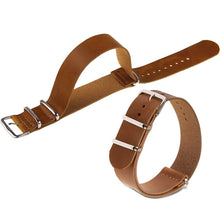 Load image into Gallery viewer, 18mm/20mm/22mm PU Leather Wrist Watch Band Strap Mens Stainless Steel Pin Buckle
