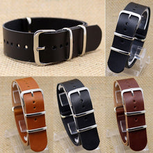 Load image into Gallery viewer, 18mm/20mm/22mm PU Leather Wrist Watch Band Strap Mens Stainless Steel Pin Buckle
