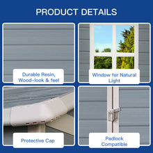 Load image into Gallery viewer, 6x4ft Resin Outdoor Storage Shed Kit-Perfect to Store Patio Furniture,Grey
