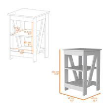 Load image into Gallery viewer, Clio Auxiliary Table, with two shelves
