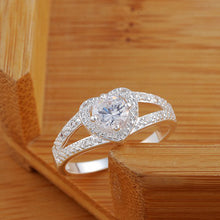 Load image into Gallery viewer, Fashion 925 Sterling Silver Wedding Rhinestone Crystal Heart Ring Jewelry
