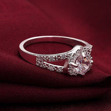 Load image into Gallery viewer, Fashion 925 Sterling Silver Wedding Rhinestone Crystal Heart Ring Jewelry
