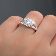 Load image into Gallery viewer, Fashion 925 Sterling Silver Wedding Rhinestone Crystal Heart Ring Jewelry
