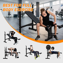 Load image into Gallery viewer, Olympic Weight Bench, Bench Press Set with Squat Rack and Bench for Home Gym Full-Body Workout
