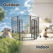 Load image into Gallery viewer, 6 Panels Heavy Duty Metal Playpen with door,39.37"H Dog Fence Pet Exercise Pen for Outdoor, Indoor
