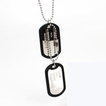 Load image into Gallery viewer, Men's Interesting Military Army Style 2 Dog Tags Chain Pendant Necklace
