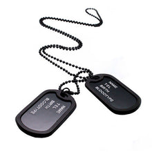 Load image into Gallery viewer, Men's Interesting Military Army Style 2 Dog Tags Chain Pendant Necklace
