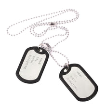 Load image into Gallery viewer, Men's Interesting Military Army Style 2 Dog Tags Chain Pendant Necklace
