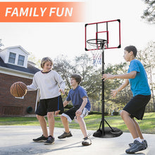 Load image into Gallery viewer, Portable Basketball Hoop System Stand Height Adjustable 7.5ft - 9.2ft with 32 Inch Backboard and Wheels for Youth Adults Indoor Outdoor Basketball Goal
