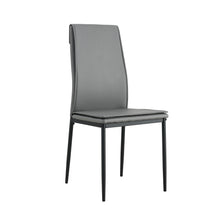 Load image into Gallery viewer, Dining chairs set of 4, Grey modern kitchen chair with metal leg

