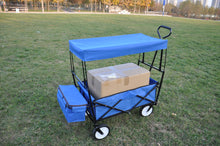 Load image into Gallery viewer, Garden Shopping Beach Cart folding wagon (Blue)
