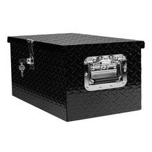 Load image into Gallery viewer, 20 Inch Black Aluminum Tool long Box Tread Flat box for Truck Car Outdoor Trailer Pickup Underbody RV ATV Storage Tools Organizer with Lock Side Handle and Keys (20.1"×11.8"×9.3")
