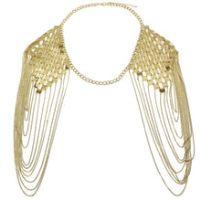 Load image into Gallery viewer, Bohemian Punk Harness Necklace Pendant Collar Shoulder Body Chain Bikini Jewelry

