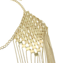 Load image into Gallery viewer, Bohemian Punk Harness Necklace Pendant Collar Shoulder Body Chain Bikini Jewelry
