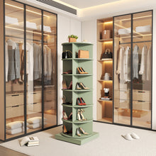Load image into Gallery viewer, Green 360 Rotating shoe cabinet 6 layers
