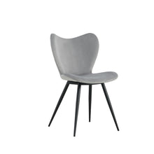 Load image into Gallery viewer, Dining chairs set of 2, Grey velvet  Chair modern kitchen chair with metal leg
